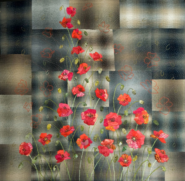 Poppies on the brick